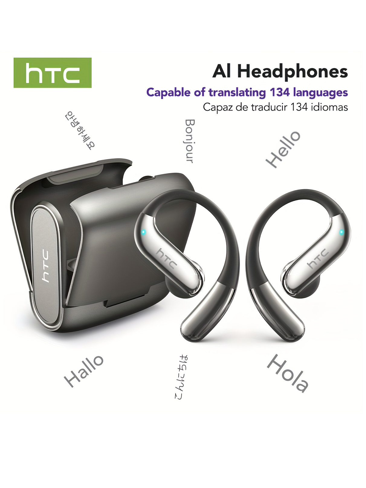 Usb C Earphone - Open-ear Bluetooth Headphones HTC 30 Hrs