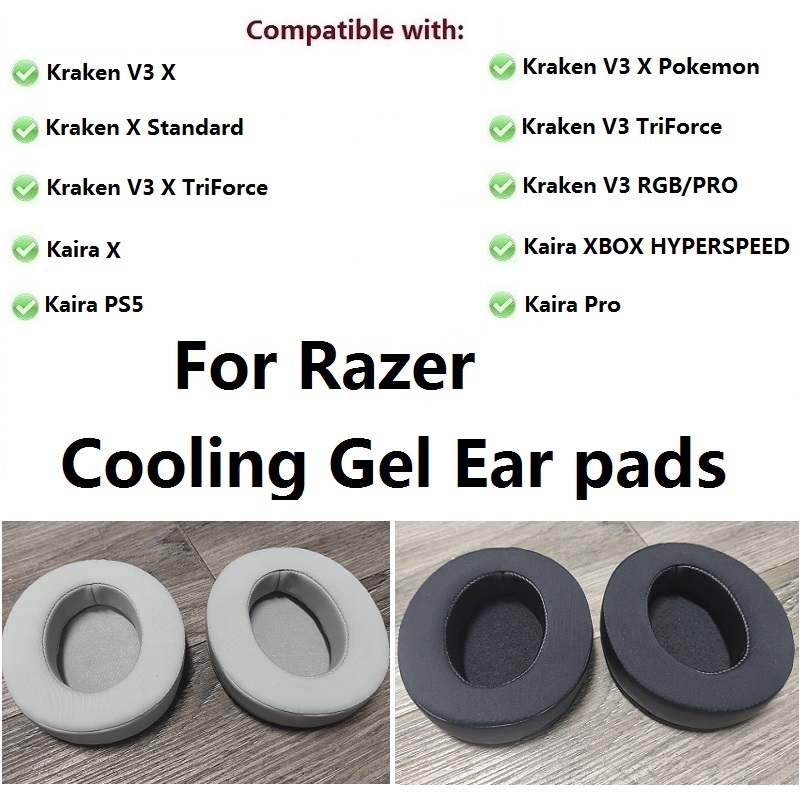 Gaming Headset Rgb - Cooling Gel ear pads For Razer