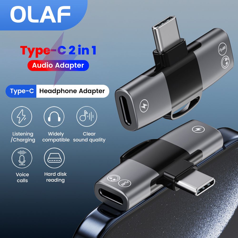 Earphone Splitter Jack - 2 in 1 Type C Audio