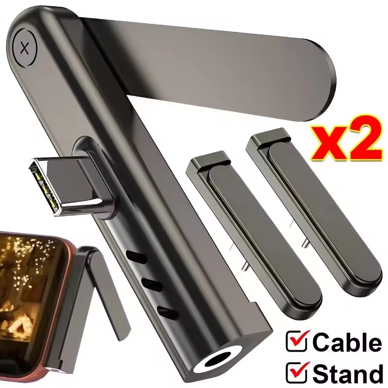 2/1PCS Portable USB C To 3.5mm - огляд і ціна Headphone Stand Desk