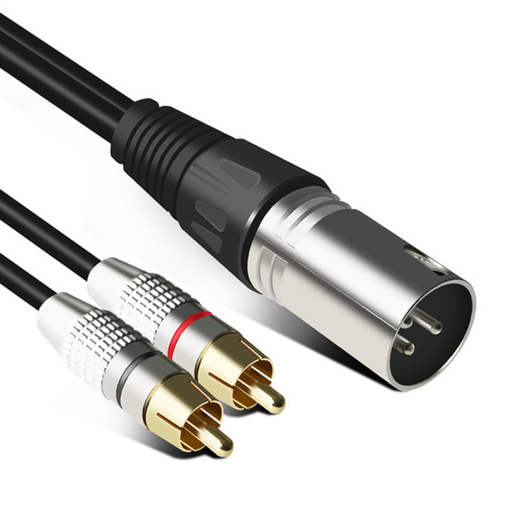 1 XLR Male to 2 RCA Male Plug  - огляд і ціна Audio Splitter Y