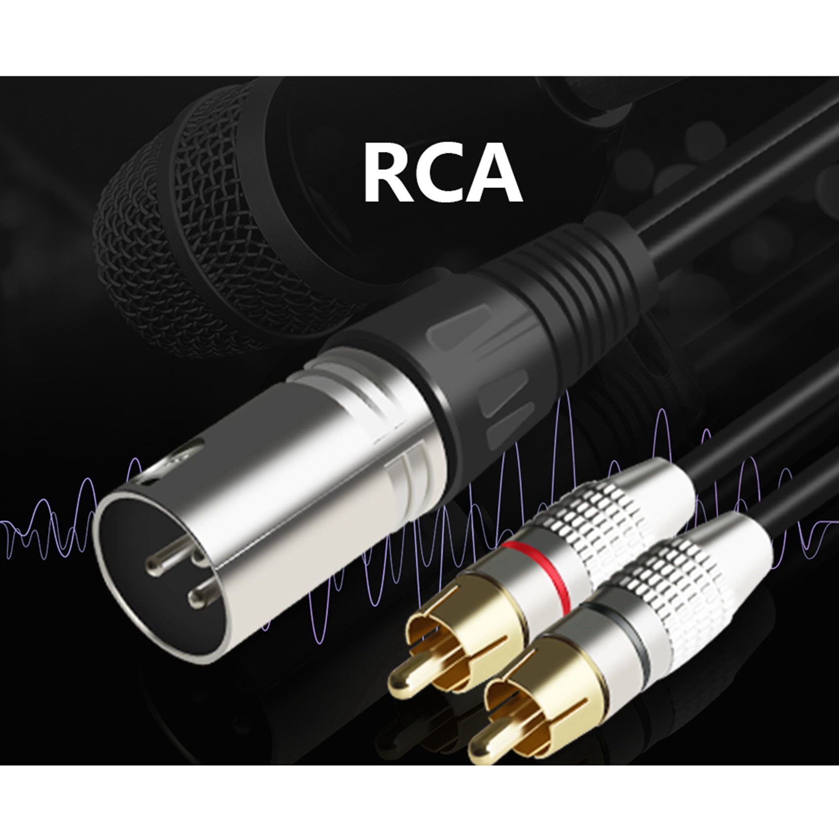 1 XLR Male to 2 RCA Male Plug  - огляд і ціна Audio Splitter Y