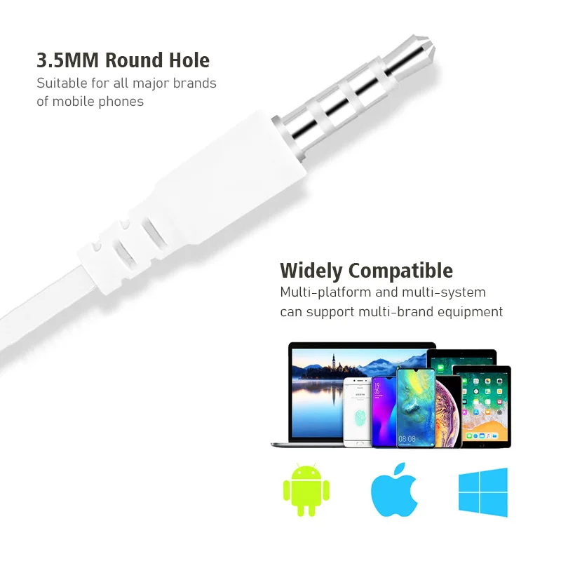 1/2/3/4Pcs Universal 3.5mm Ste - огляд і ціна Wired Earphone Mic