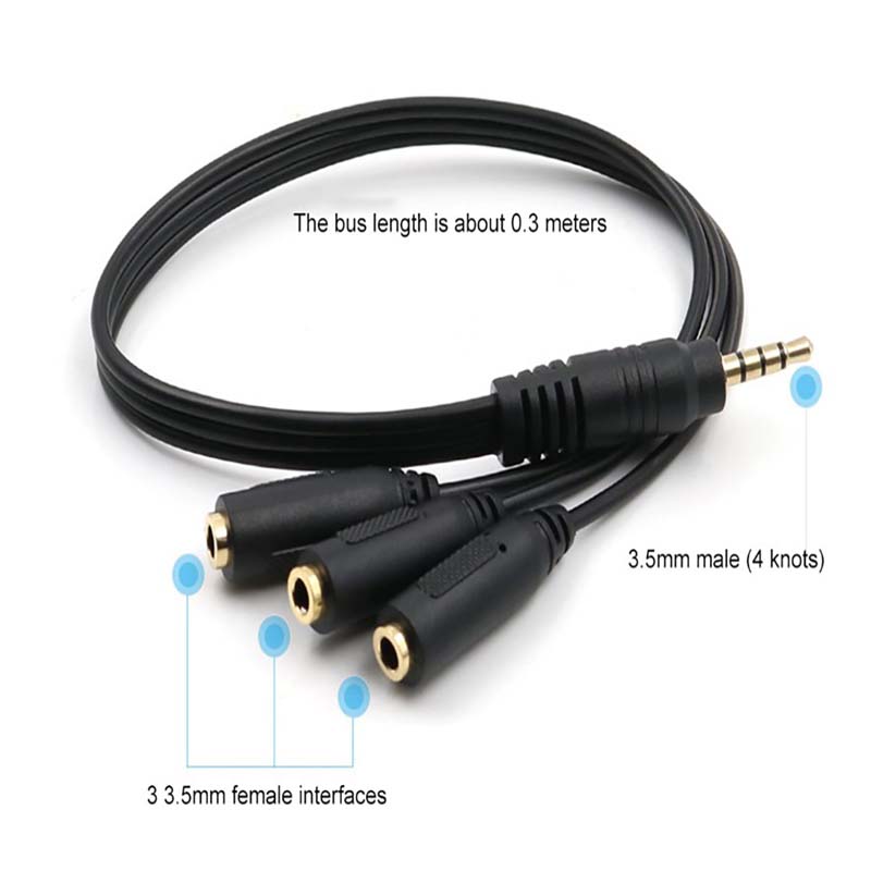 1 Male to 3 Female 3.5mm 3 Way - огляд і ціна Earphone Splitter Jack