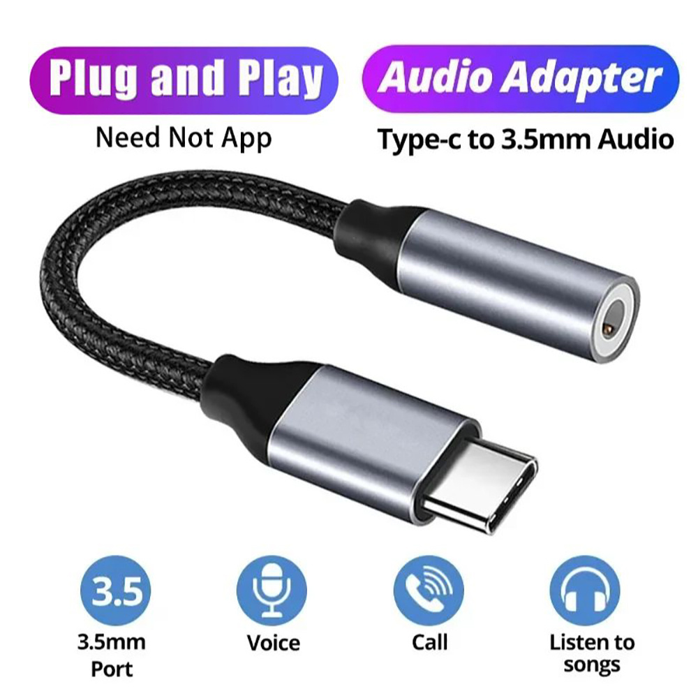 USB Type C To 3.5mm Audio Adap - огляд і ціна Audiophile Headphone Wired