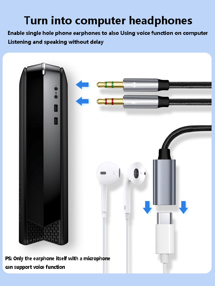 3.5mm Male to Type-C Aux Audio - огляд і ціна Usb C Earphone