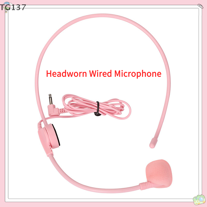1Pcs 3.5MM Pink Headworn Wired - огляд і ціна Wired Earphone Mic