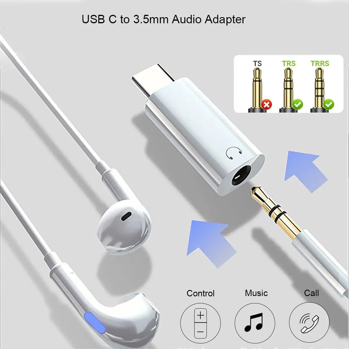 USB C to 3.5mm Earphone Adapte - огляд і ціна Usb C Earphone