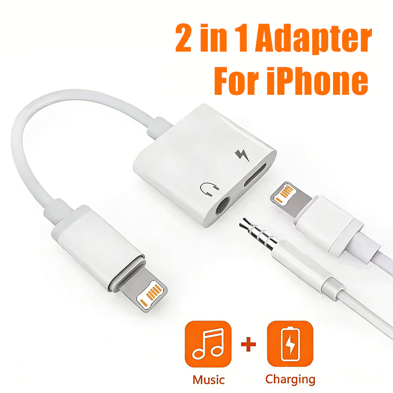 2 in 1 iOS to 3.5mm Jack Audio - огляд і ціна Earphone Splitter Jack